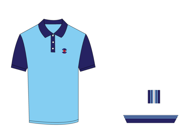 Designer Edition _ Men’s Urban Flow Polo Shirt, Color: Sky/Navy