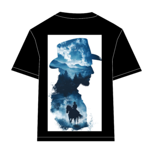 Men’s Retro Drop Shoulder T-Shirt, Color: Jet Black