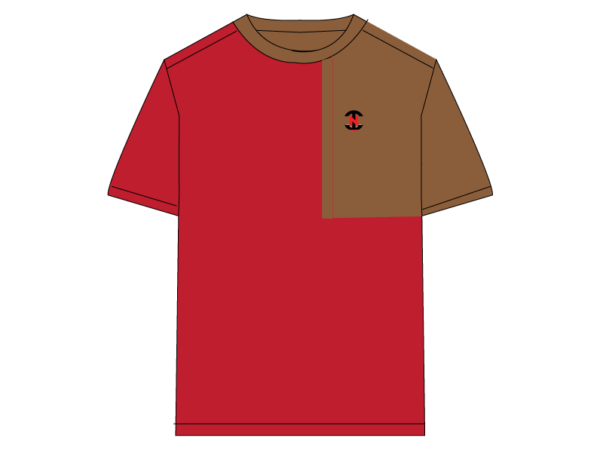 Designer Edition _ Men’s City Vibe Cotton T-Shirt, Color: Vintage Red/Chocolate Brown