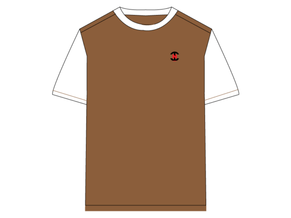 Iconic Edition _ Men’s Retro Drop Shoulder T-Shirt, Color: Espresso/Glacier White