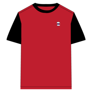 Iconic Edition _ Men’s Retro Drop Shoulder T-Shirt, Color: Garnet Red/Shadow Black