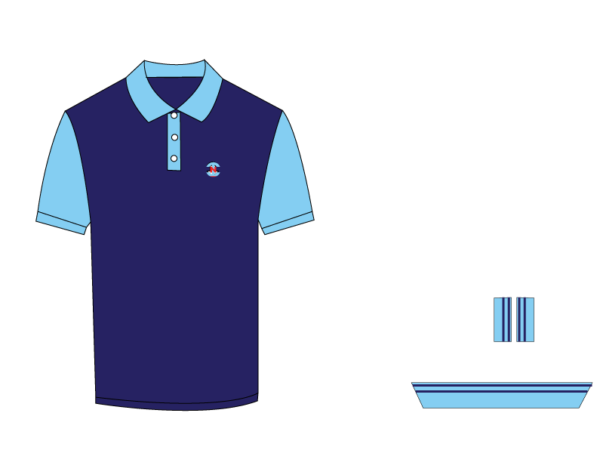 Designer Edition _ Men’s Urban Flow Polo Shirt, Color: Twilight Blue/Arctic Blue