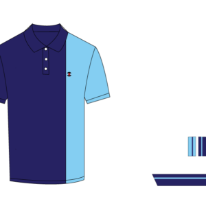 Designer Edition _ Men’s Urban Flow Polo Shirt, Color: Midnight Blue/Glacier Blue