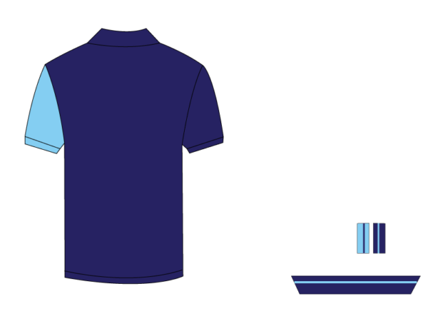 Designer Edition _ Men’s Urban Flow Polo Shirt, Color: Midnight Blue/Glacier Blue