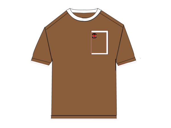 Iconic Edition _ Men’s Retro Drop Shoulder T-Shirt, Color: Cocoa Brown