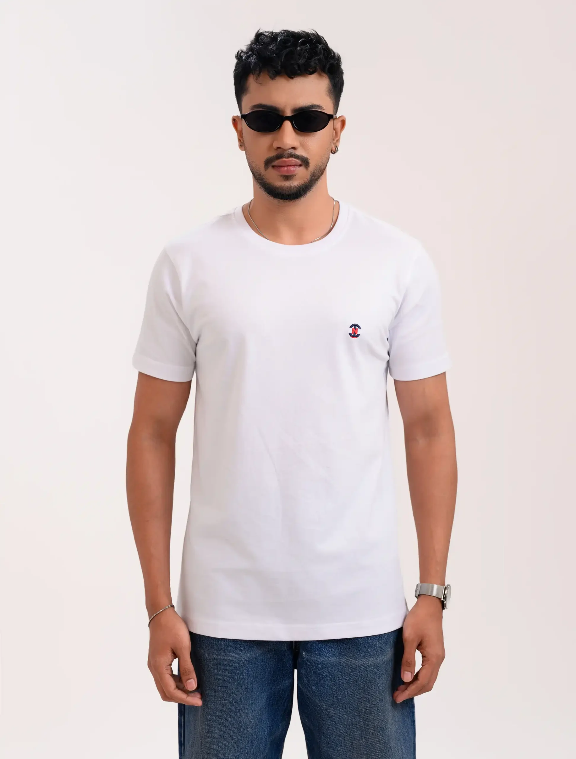 Men’s Motion Street Cotton T-Shirt, Color: Snow White - Image 4