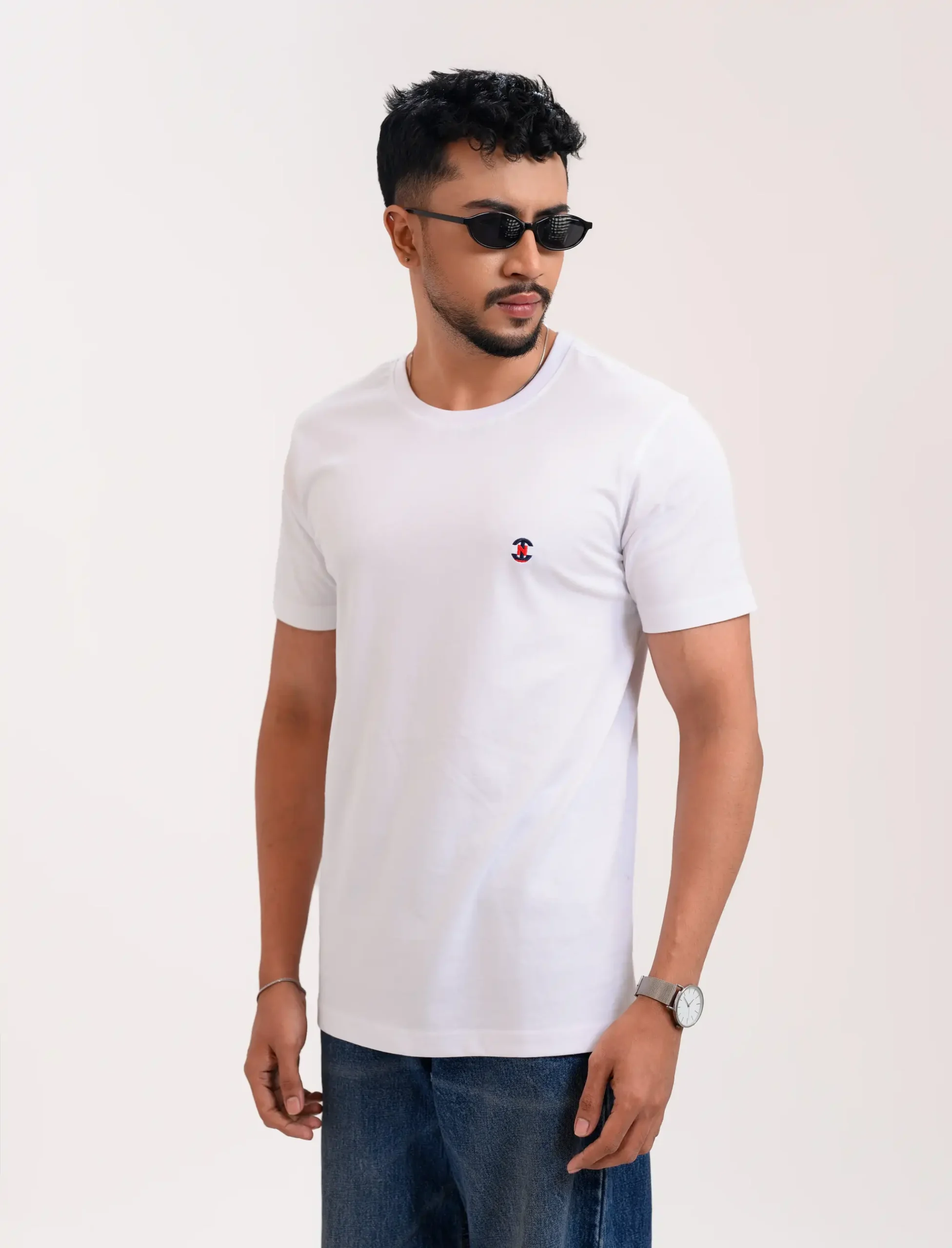 Men’s Motion Street Cotton T-Shirt, Color: Snow White - Image 2