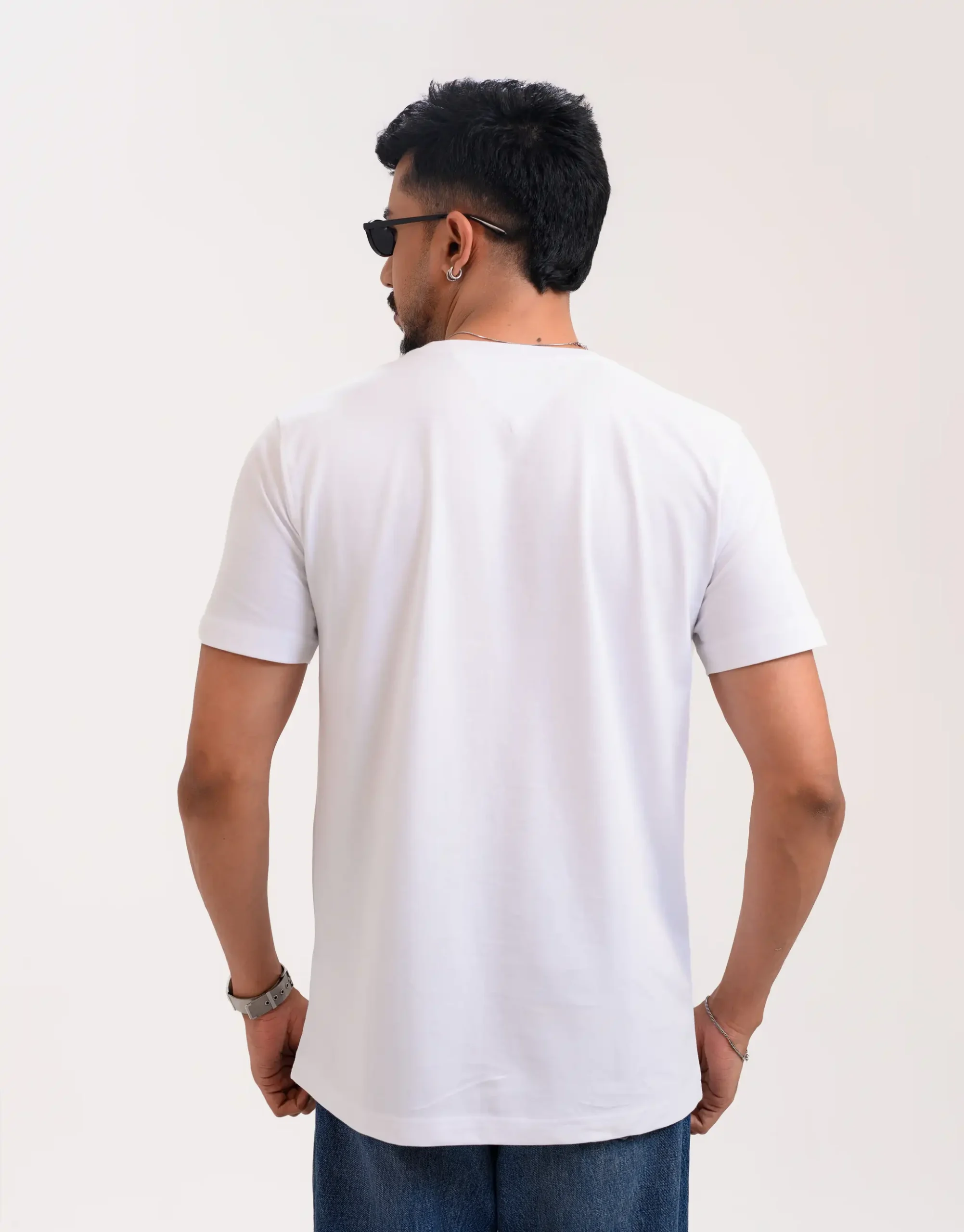 Men’s Motion Street Cotton T-Shirt, Color: Snow White - Image 3