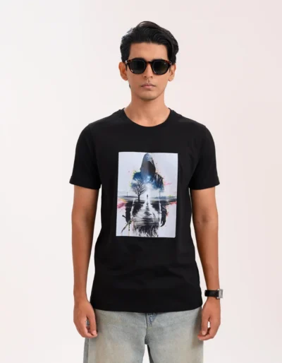 Men’s Motion Street Cotton T-Shirt, Color: Graphite Black