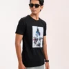 Men’s Motion Street Cotton T-Shirt, Color: Graphite Black - Thumbnail Image 3