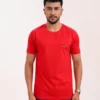Men’s Motion Street Cotton T-Shirt, Color: Cherry Red - Thumbnail Image 3