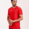 Men’s Motion Street Cotton T-Shirt, Color: Cherry Red - Thumbnail Image 2