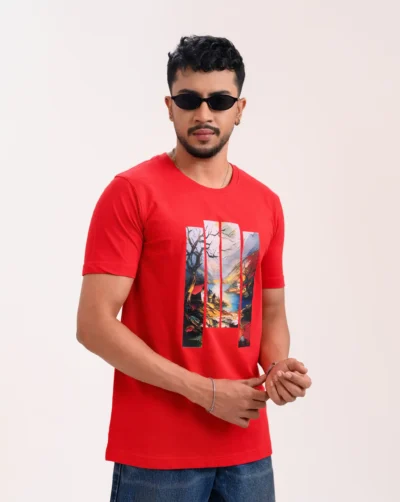 Men’s Motion Street Cotton T-Shirt, Color: Burgundy