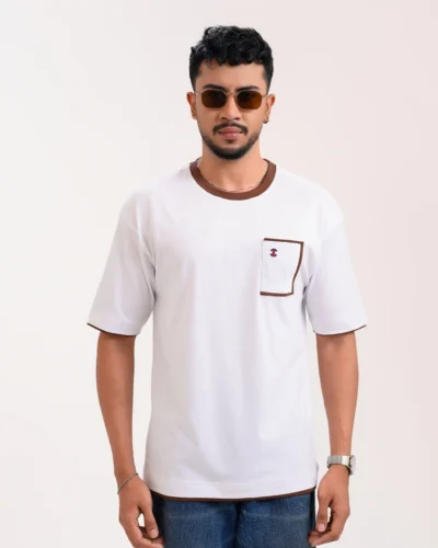 Iconic Edition _ Men’s Retro Drop Shoulder T-Shirt, Color: Pearl White