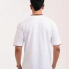 Iconic Edition _ Men’s Retro Drop Shoulder T-Shirt, Color: Pearl White - Thumbnail Image 4