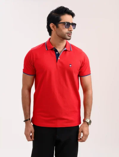 Men’s Urban Edge Polo Shirt, Color: Ferrari Red