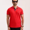 Men’s Urban Edge Polo Shirt, Color: Ferrari Red - Thumbnail Image 3