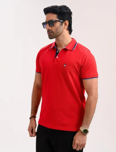 Men’s Urban Edge Polo Shirt, Color: Ferrari Red