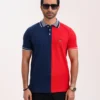 Designer Edition _ Men’s Urban Flow Polo Shirt, Color: Eclipse Blue/Bordeaux - Thumbnail Image 3
