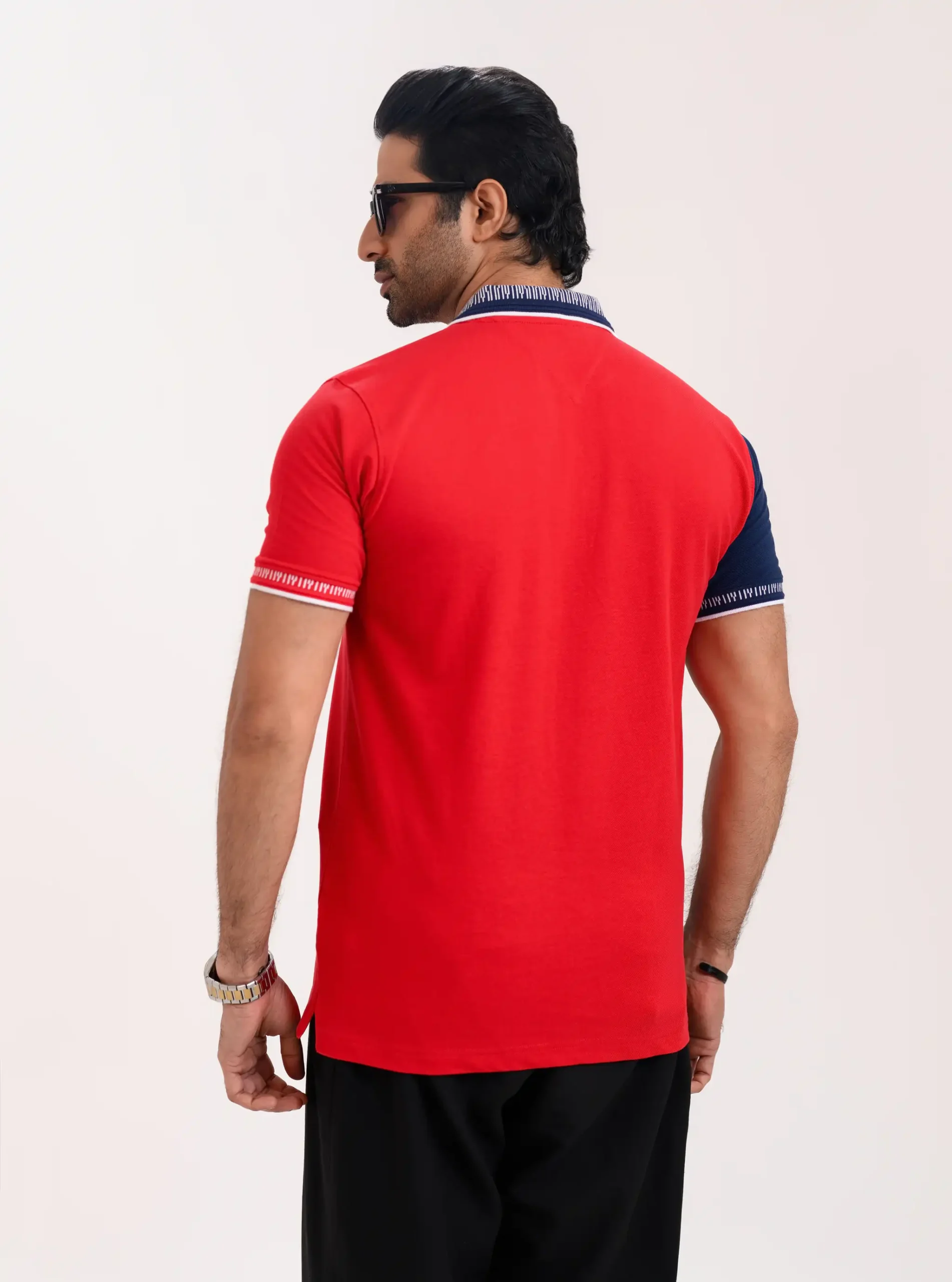 Designer Edition _ Men’s Urban Flow Polo Shirt, Color: Eclipse Blue/Bordeaux - Image 4