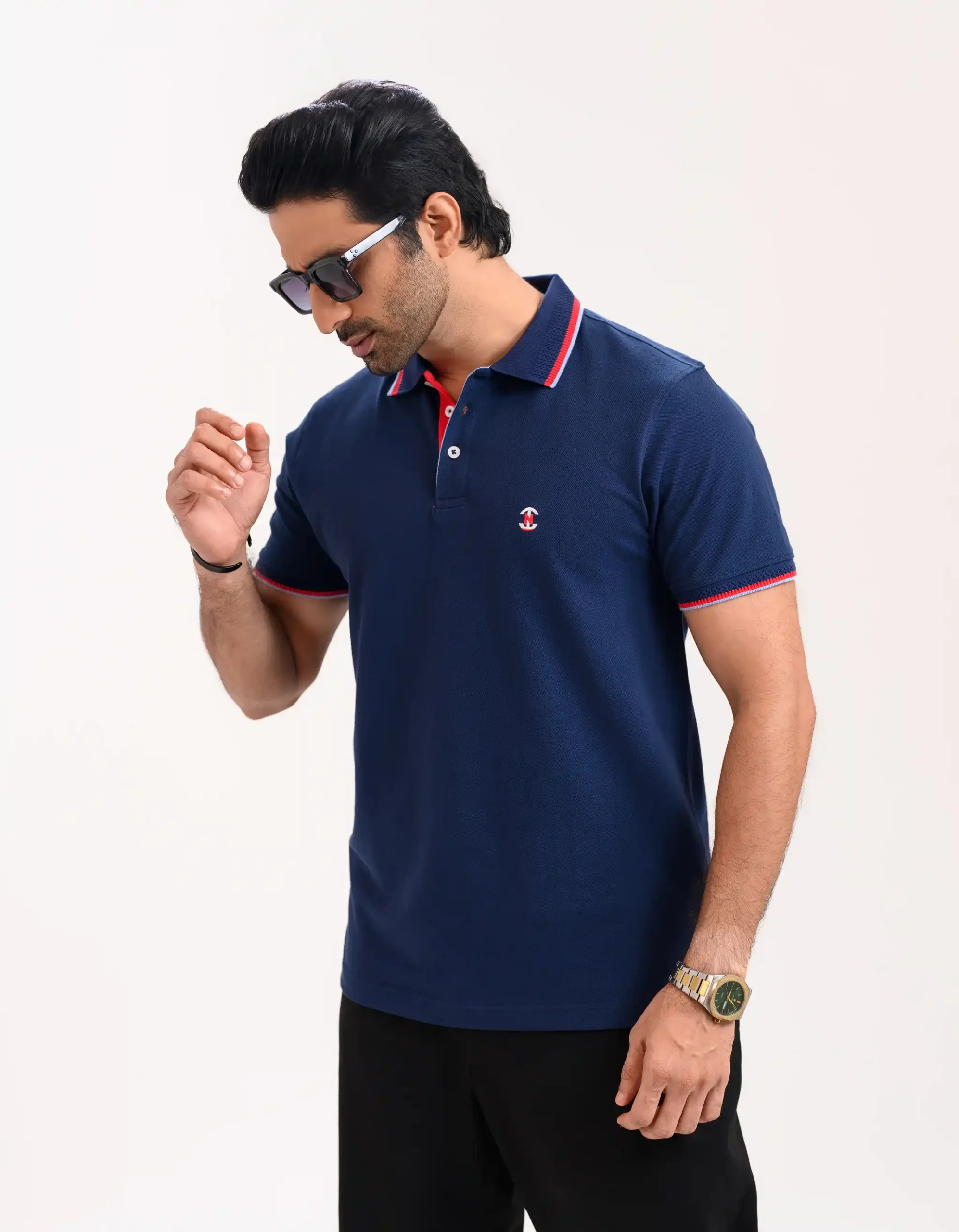 Men’s Urban Edge Polo Shirt, Color: Dark Sapphire - Image 4