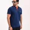 Men’s Urban Edge Polo Shirt, Color: Dark Sapphire - Thumbnail Image 3