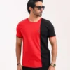 Designer Edition _ Men’s City Vibe Cotton T-Shirt, Color: Wine/Black - Thumbnail Image 1