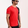 Designer Edition _ Men’s City Vibe Cotton T-Shirt, Color: Wine/Black - Thumbnail Image 3