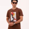 Men’s Motion Street Cotton T-Shirt, Color: Cinnamon Brown - Thumbnail Image 1