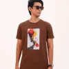 Men’s Motion Street Cotton T-Shirt, Color: Cinnamon Brown - Thumbnail Image 2