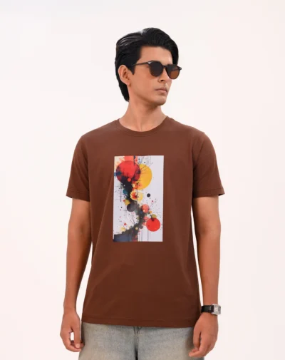Men’s Motion Street Cotton T-Shirt, Color: Cinnamon Brown