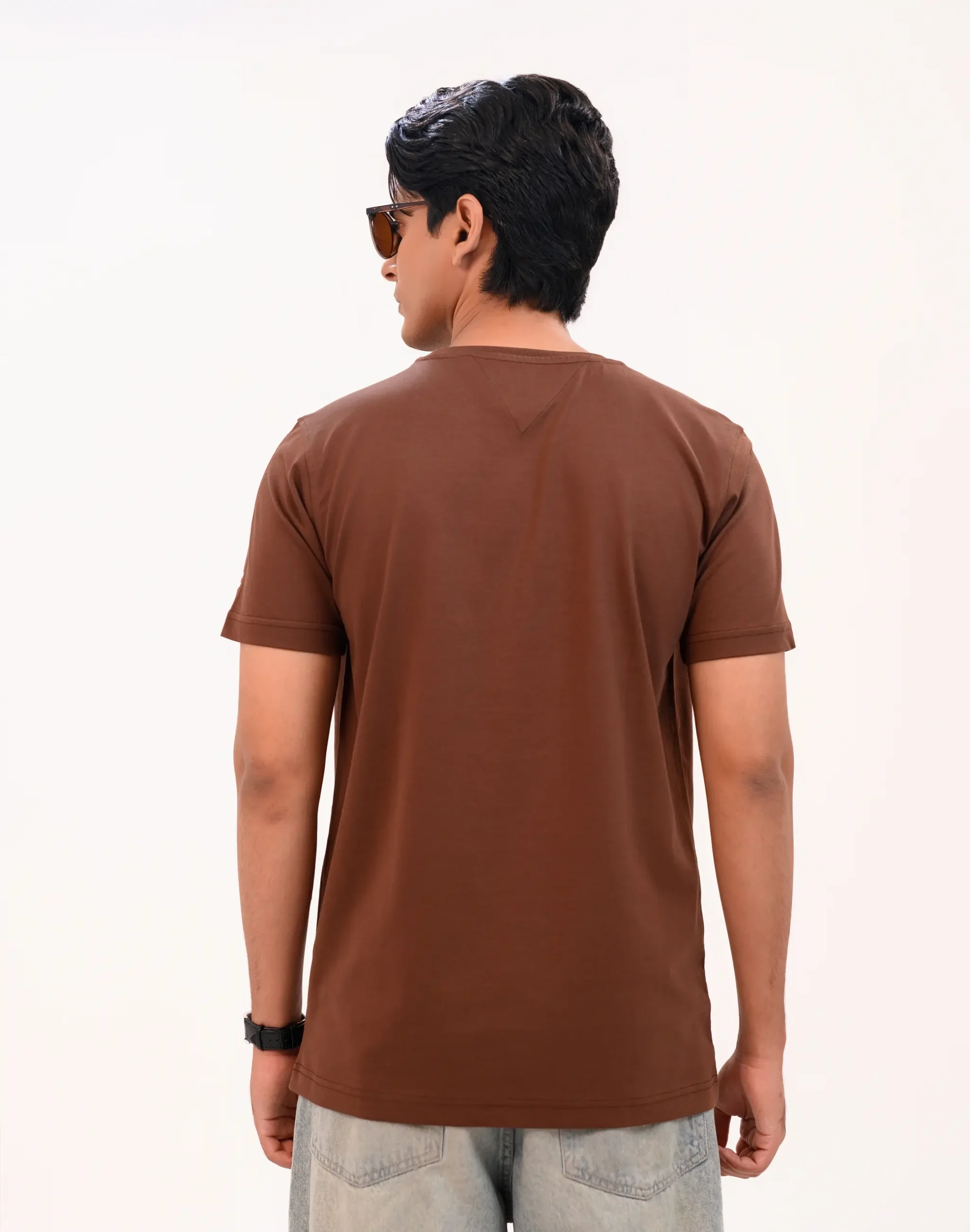 Men’s Motion Street Cotton T-Shirt, Color: Cinnamon Brown - Image 4