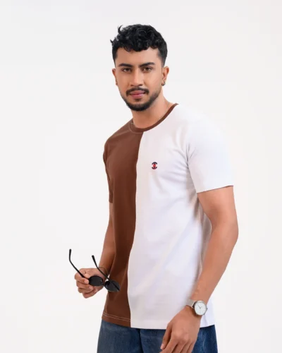 Designer Edition _ Men’s City Vibe Cotton T-Shirt, Color: Espresso/White