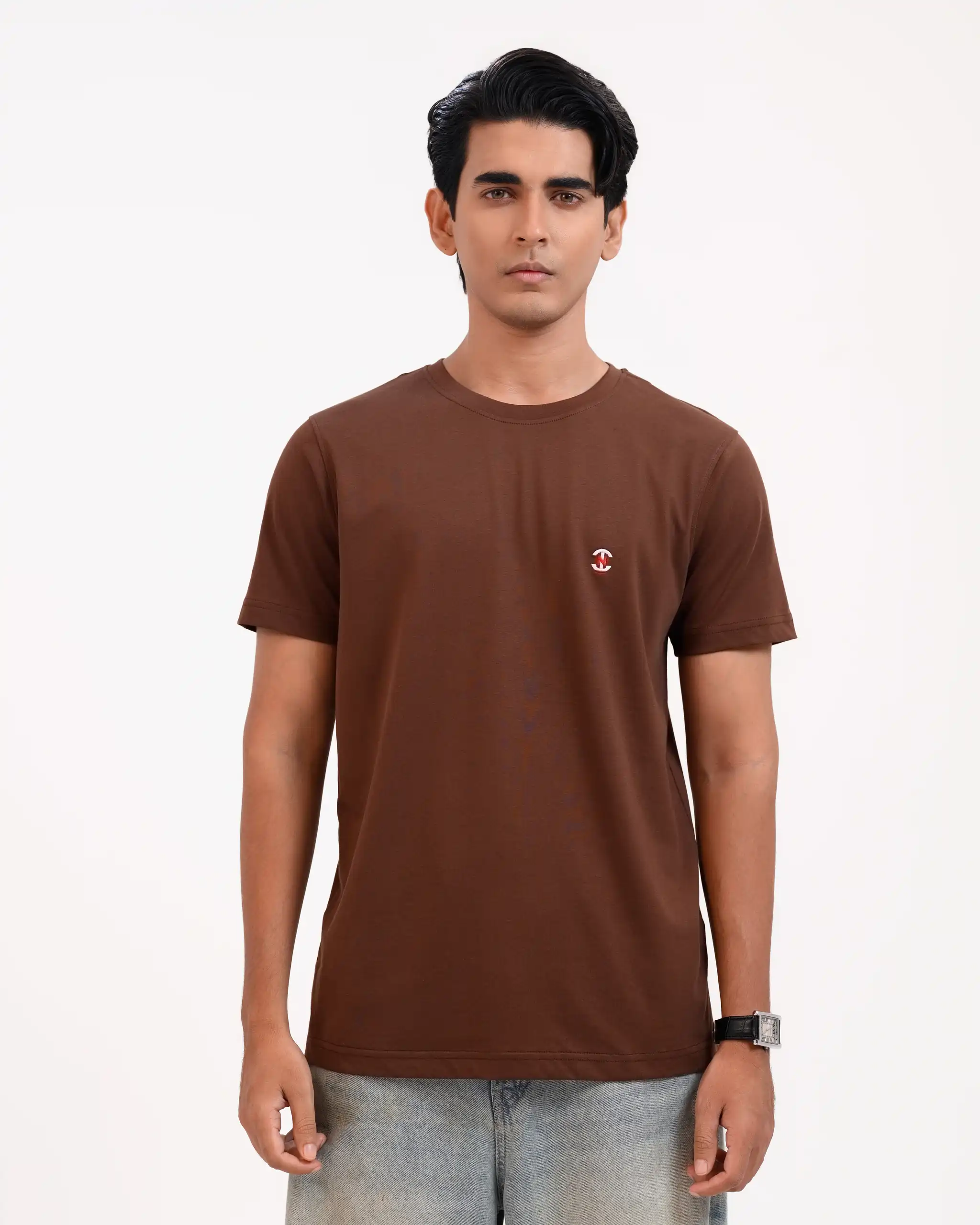 Men’s Motion Street Cotton T-Shirt, Color: Cocoa Bean - Image 3