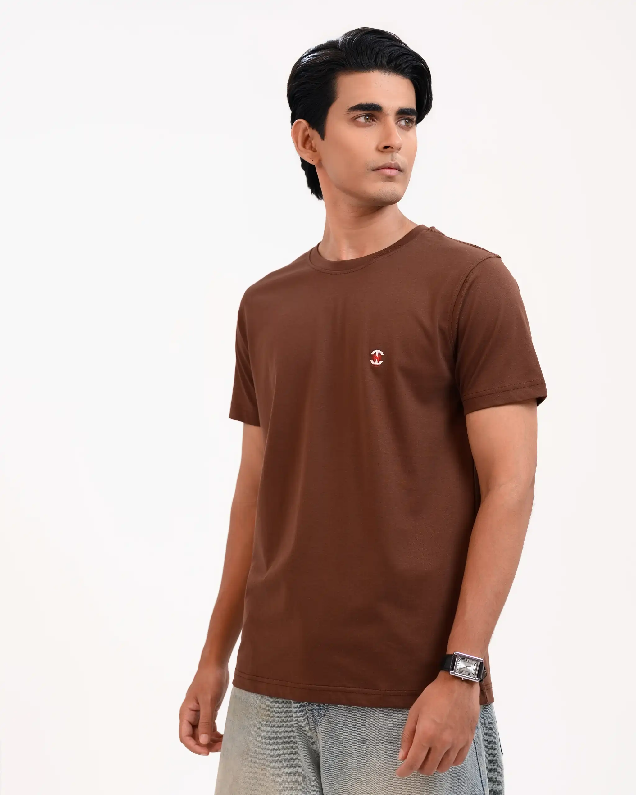 Men’s Motion Street Cotton T-Shirt, Color: Cocoa Bean - Image 2