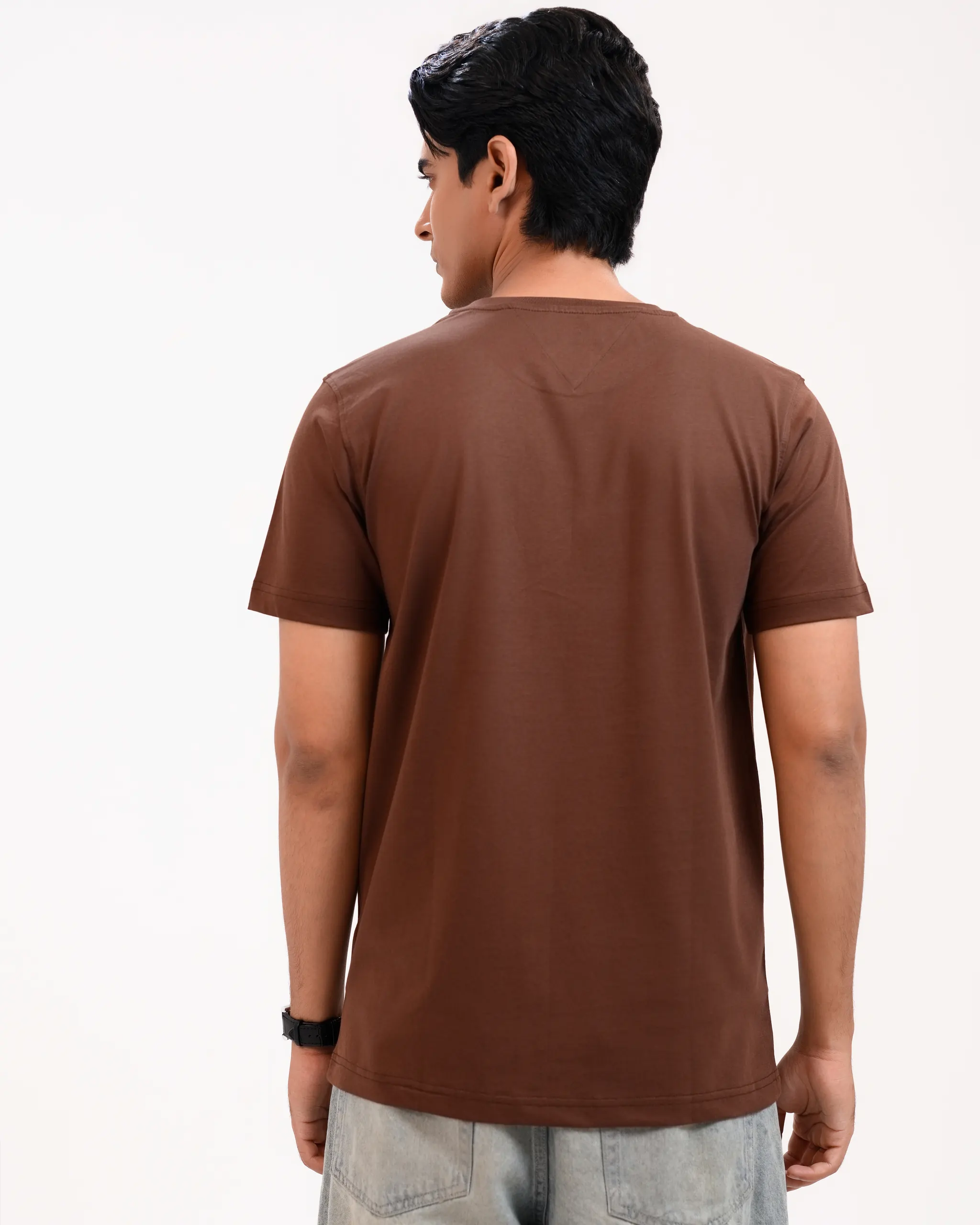 Men’s Motion Street Cotton T-Shirt, Color: Cocoa Bean - Image 4