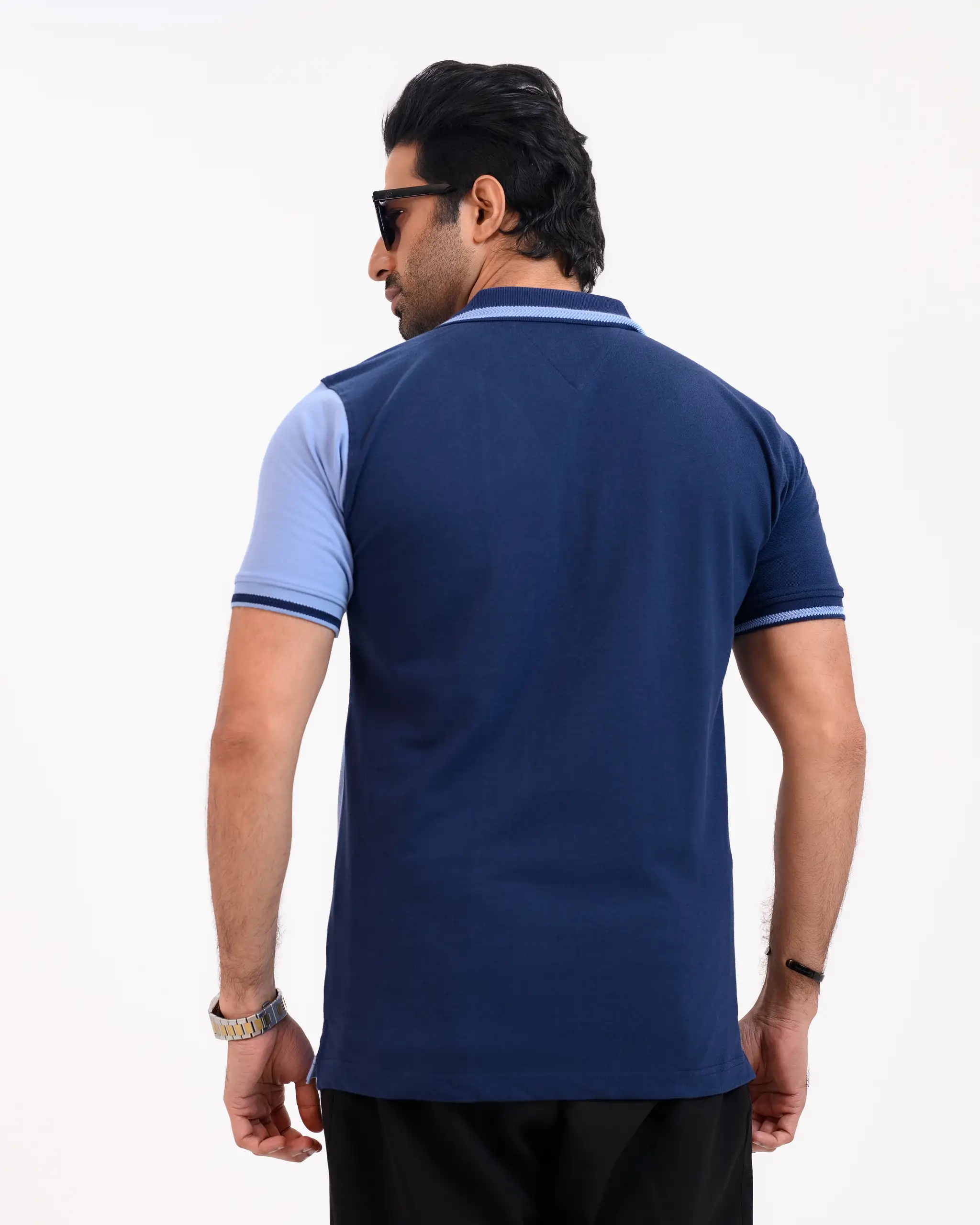 Designer Edition _ Men’s Urban Flow Polo Shirt, Color: Midnight Blue/Glacier Blue - Image 4