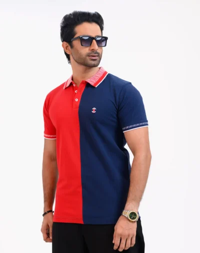 Designer Edition _ Men’s Urban Flow Polo Shirt, Color: Wine/Navy