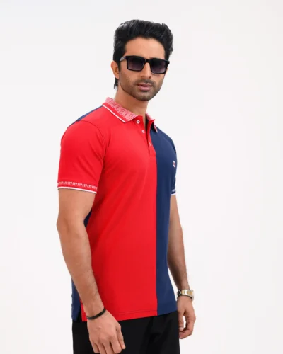 Designer Edition _ Men’s Urban Flow Polo Shirt, Color: Wine/Navy