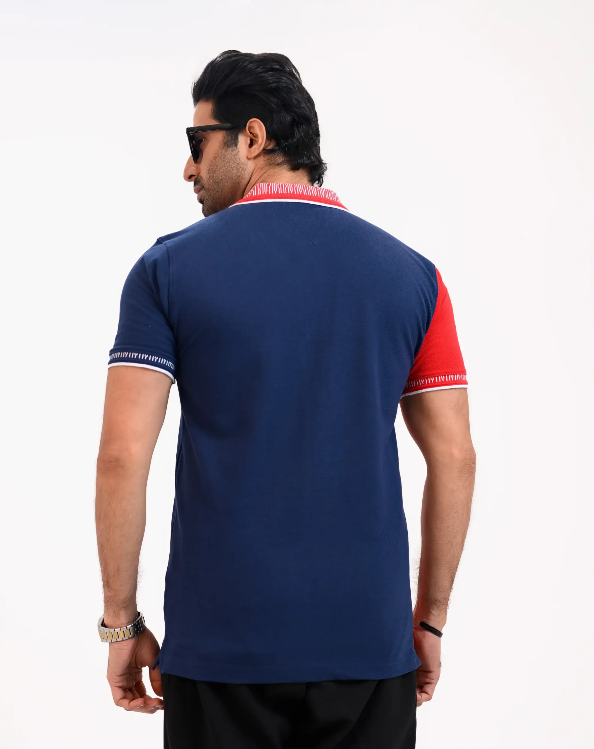 Designer Edition _ Men’s Urban Flow Polo Shirt, Color: Wine/Navy - Image 4