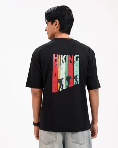 Men’s Retro Comfy Drop Shoulder T-Shirt, Color: Midnight Black