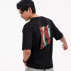 Men’s Retro Comfy Drop Shoulder T-Shirt, Color: Midnight Black - Thumbnail Image 2