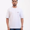 Men’s Retro Comfy Drop Shoulder T-Shirt, Color: Arctic White - Thumbnail Image 4
