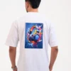 Men’s Retro Comfy Drop Shoulder T-Shirt, Color: Arctic White - Thumbnail Image 2