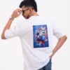 Men’s Retro Comfy Drop Shoulder T-Shirt, Color: Arctic White - Thumbnail Image 1
