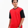 Iconic Edition _ Men’s Retro Drop Shoulder T-Shirt, Color: Garnet Red/Shadow Black - Thumbnail Image 1
