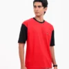 Iconic Edition _ Men’s Retro Drop Shoulder T-Shirt, Color: Garnet Red/Shadow Black - Thumbnail Image 2