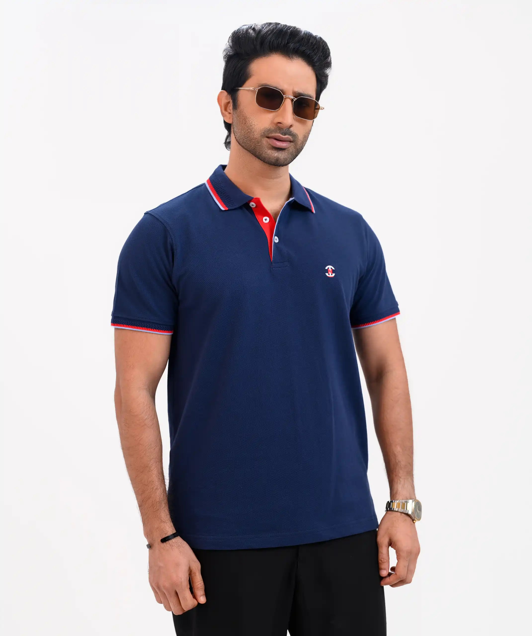 Men’s Urban Edge Polo Shirt, Color: Dark Sapphire - Image 6