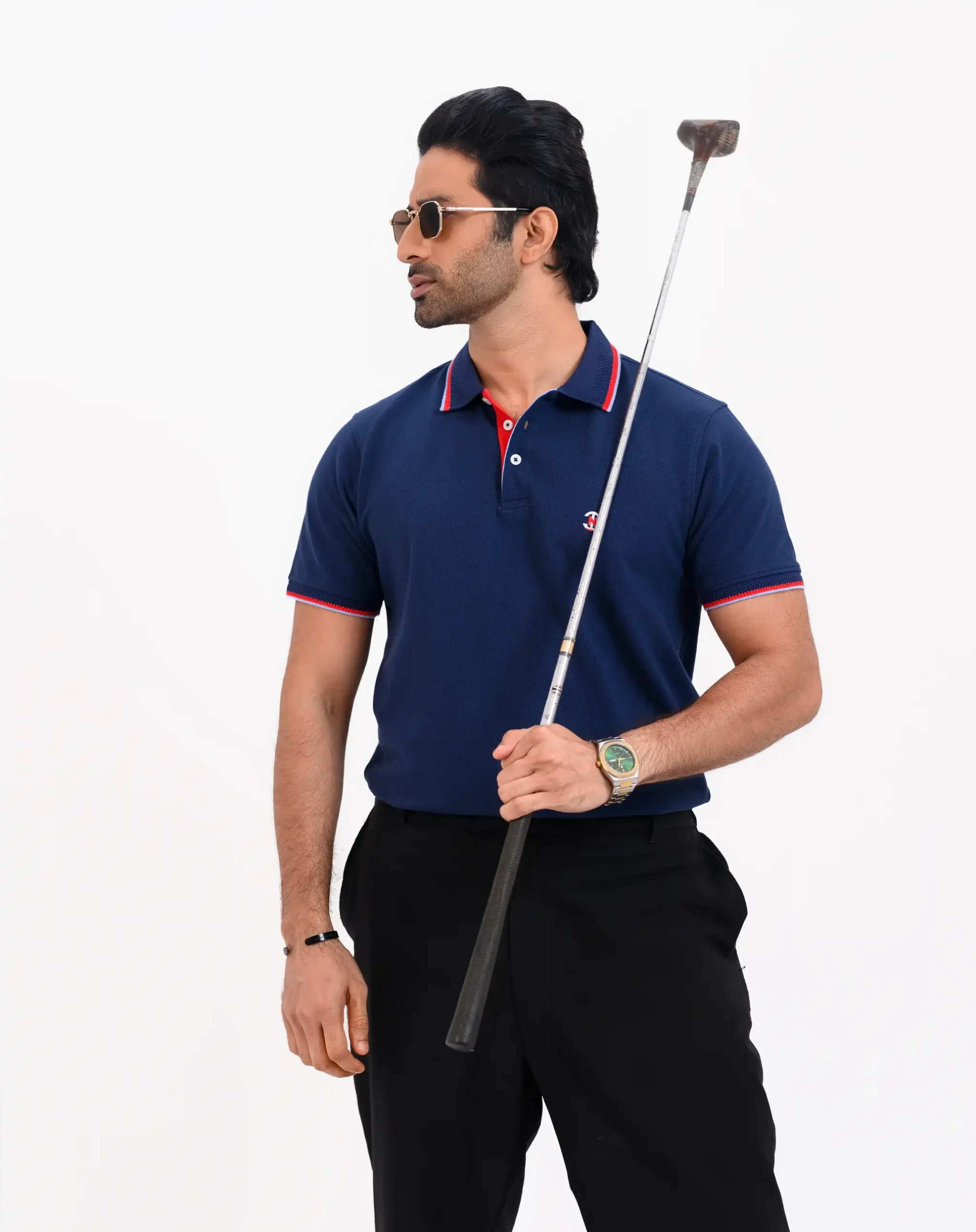 Men’s Urban Edge Polo Shirt, Color: Dark Sapphire - Image 7