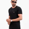 Men’s Motion Street Cotton T-Shirt, Color: Coal Black - Thumbnail Image 2